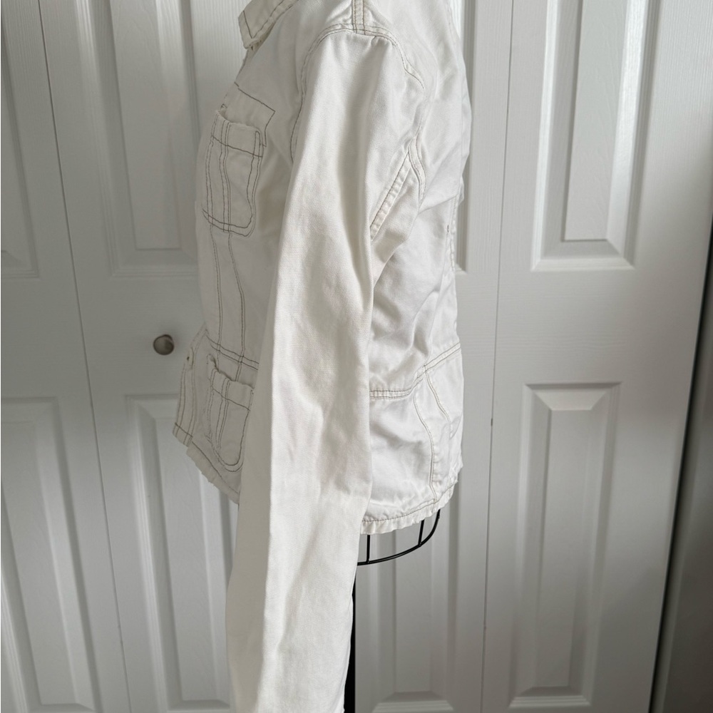 Periscope Women's White Denim Jacket, L - Picture 4 of 8